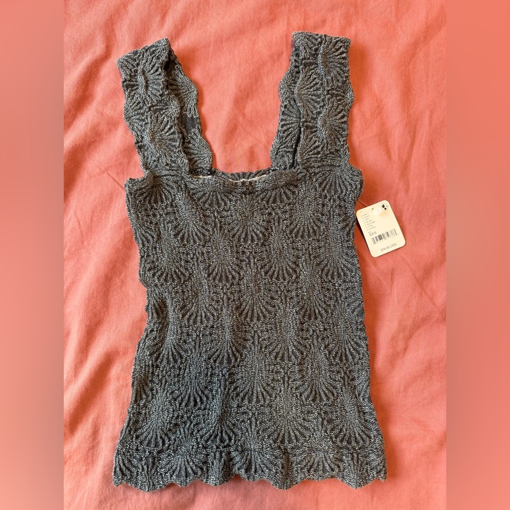 Elegant Gray Textured Women's Top